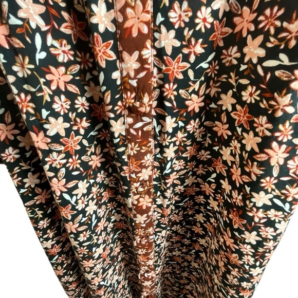 Zara Floral Printed Midi Mixed Pattern Balloon Sleeve Shirt Dress - Picture 12 of 16